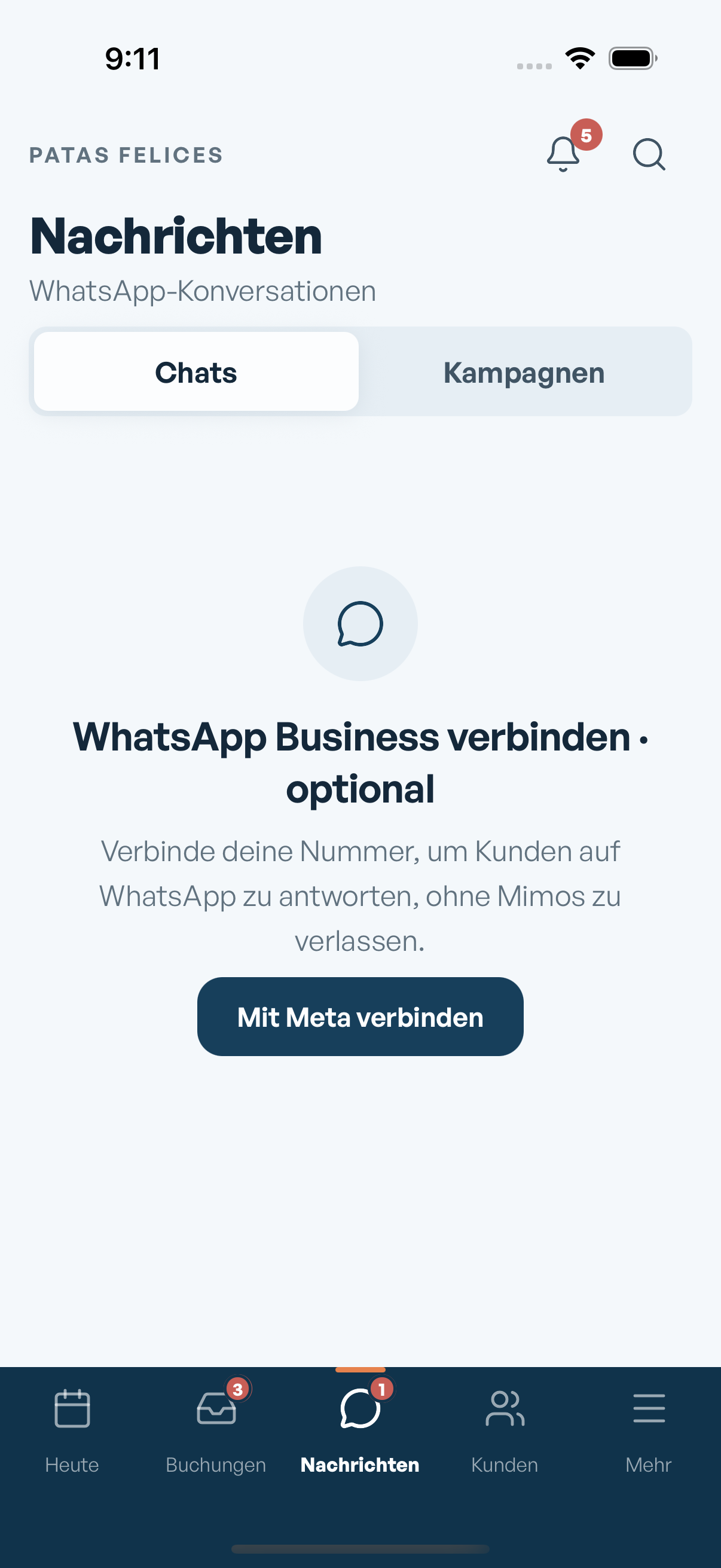 WhatsApp-Nachrichten in Mimos