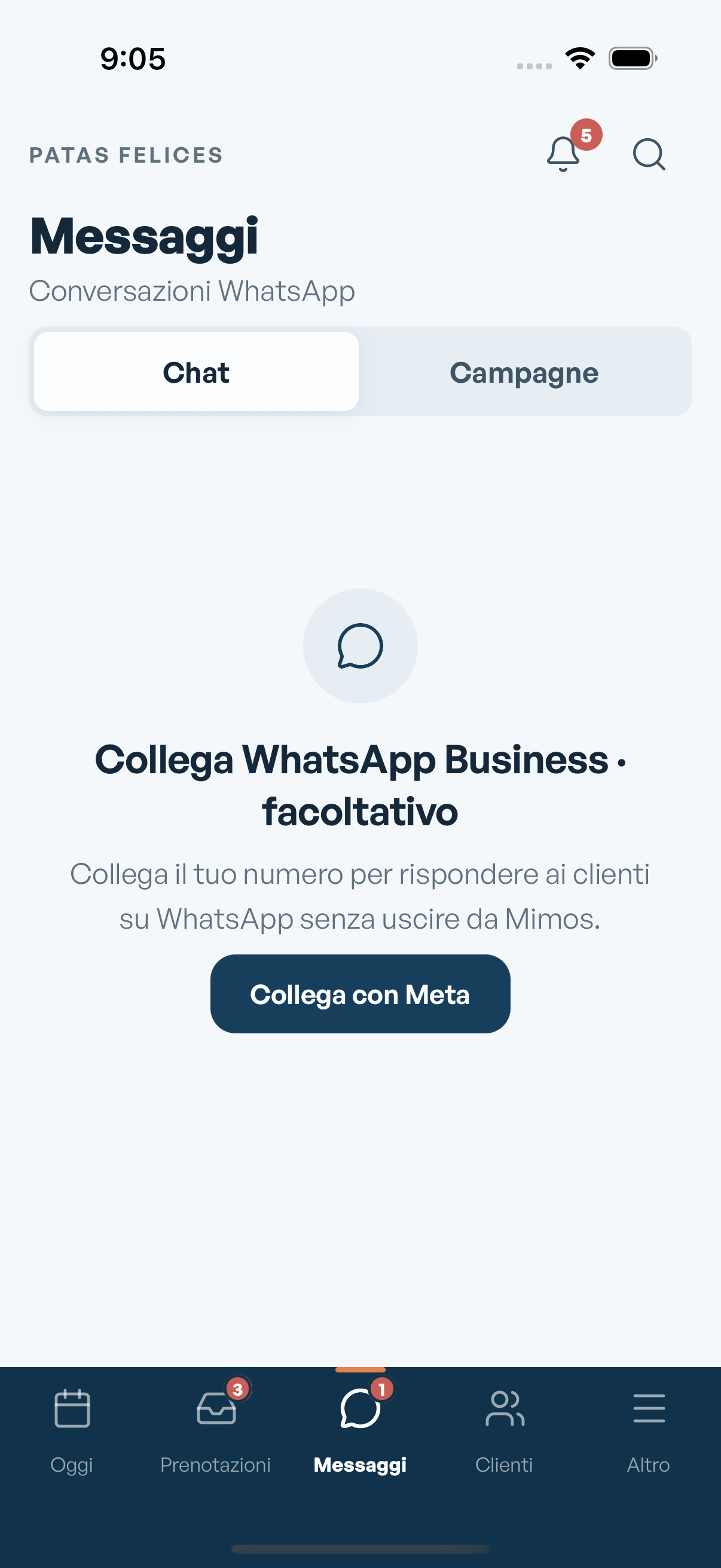 Messaggi WhatsApp in Mimos