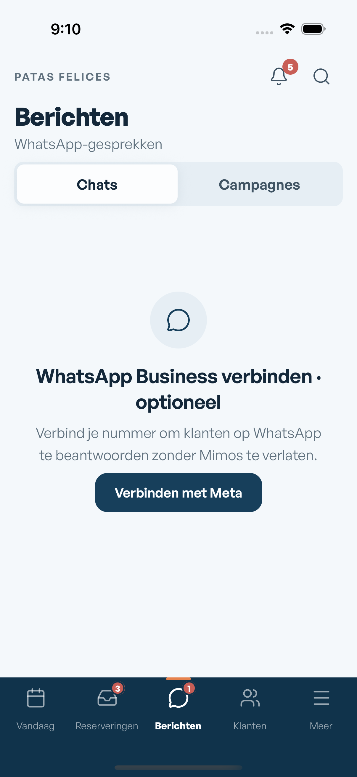 WhatsApp-berichten in Mimos